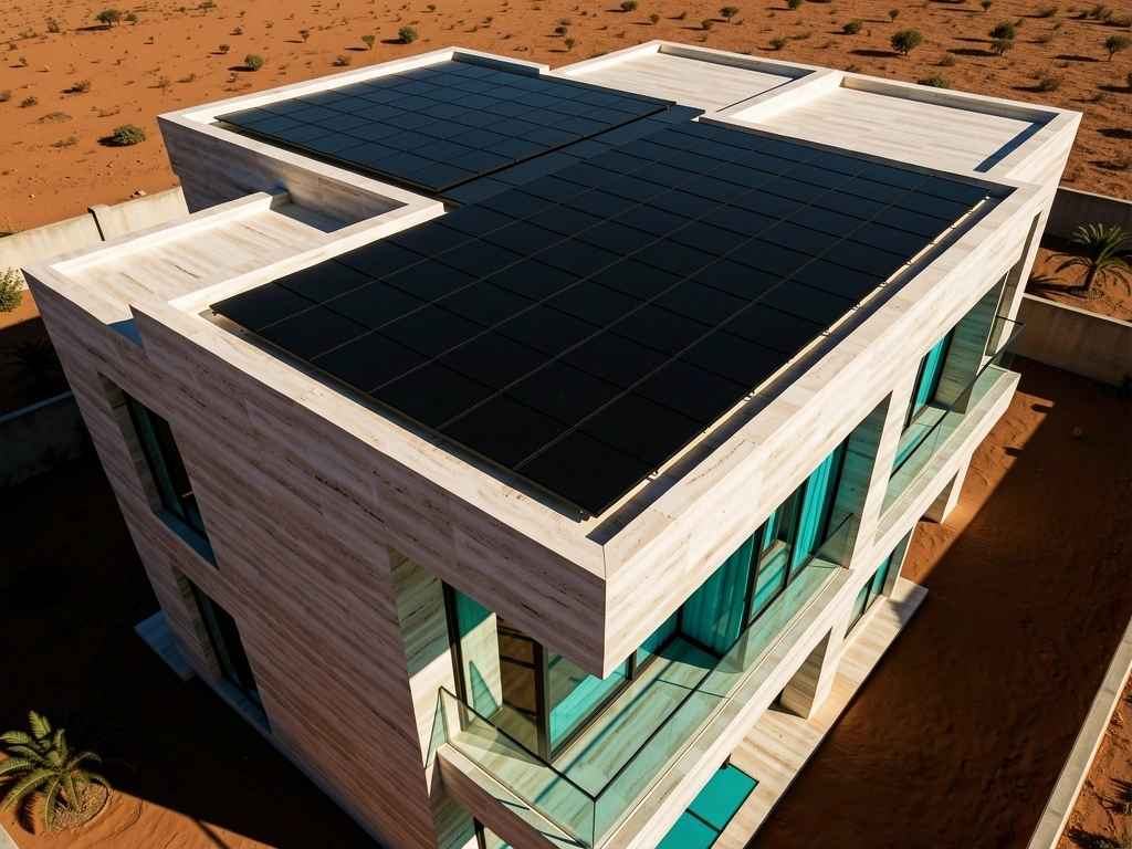 Panneaux solaires sur toit